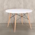 Mesa Comedor ComboHome Eames Redonda Laqueada 100Cm Premium Blanco 1