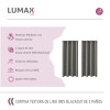 Cortina 100% Blackout 2 Paños Lumax Textura Lino 140x220cm Gris
