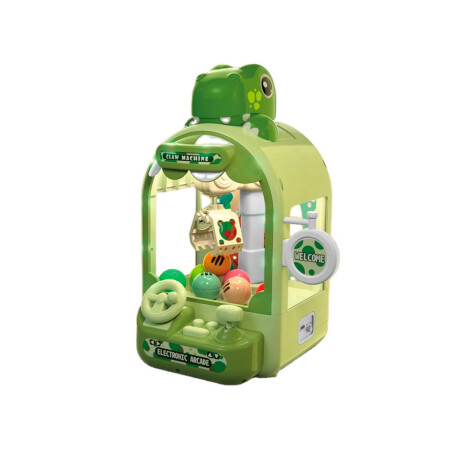 Maquina agarra peluches de juguete Verde