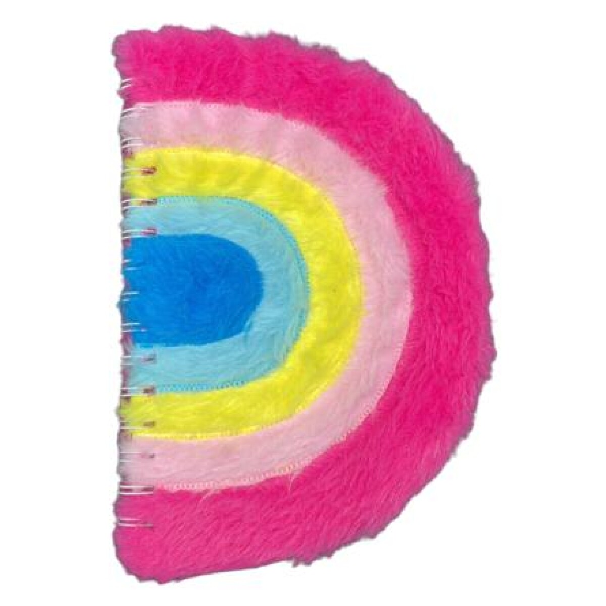 Cuaderno Arcoiris Tapa Peluda - Rosado 