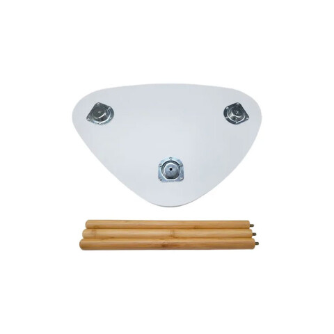 Mesa ratona de madera blanca estilo nórdico 40x46x30cm Mesa Ratona De Madera Blanca Estilo Nórdico 40x46x30cm
