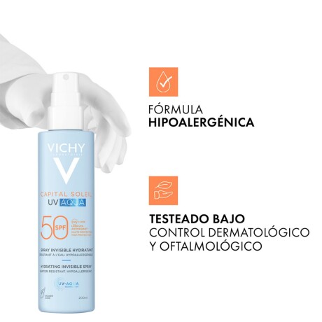 Protector Solar Vichy Capital Soleil UV Aqua Invisible Spray FPS50 200ml Protector Solar Vichy Capital Soleil UV Aqua Invisible Spray FPS50 200ml