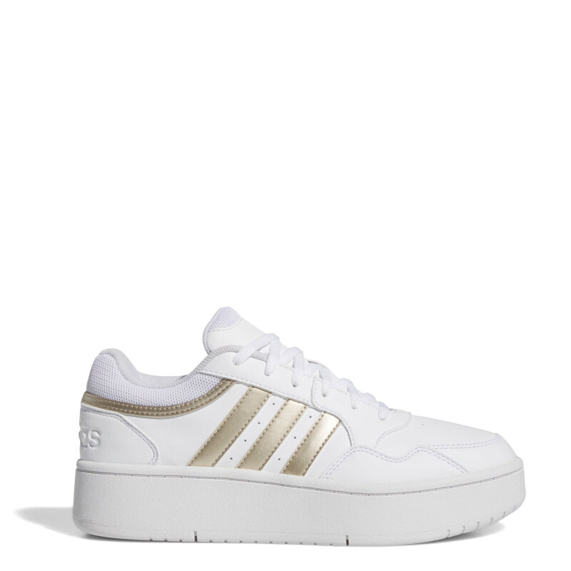 Championes de Mujer Adidas Hoops 3.0 Bold Blanco - Dorado