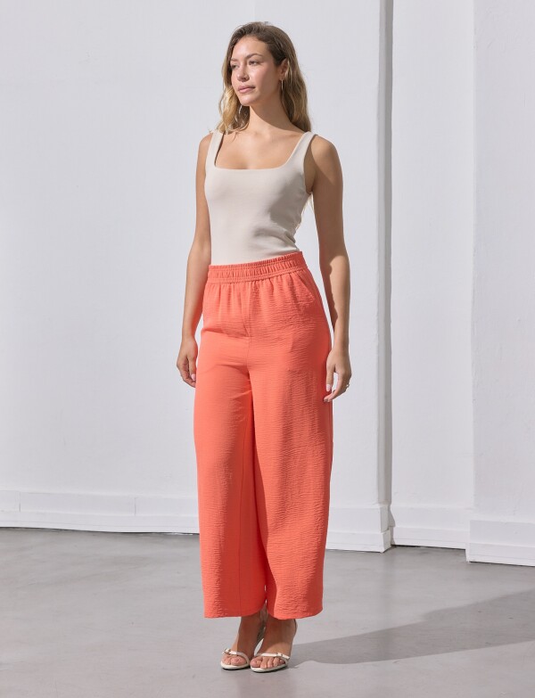 Pantalon Wide Leg Solid CORAL