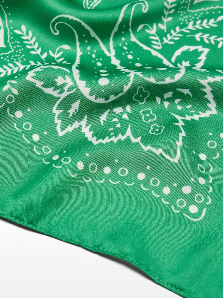 Pañuelo Cuadrado Estampado verde