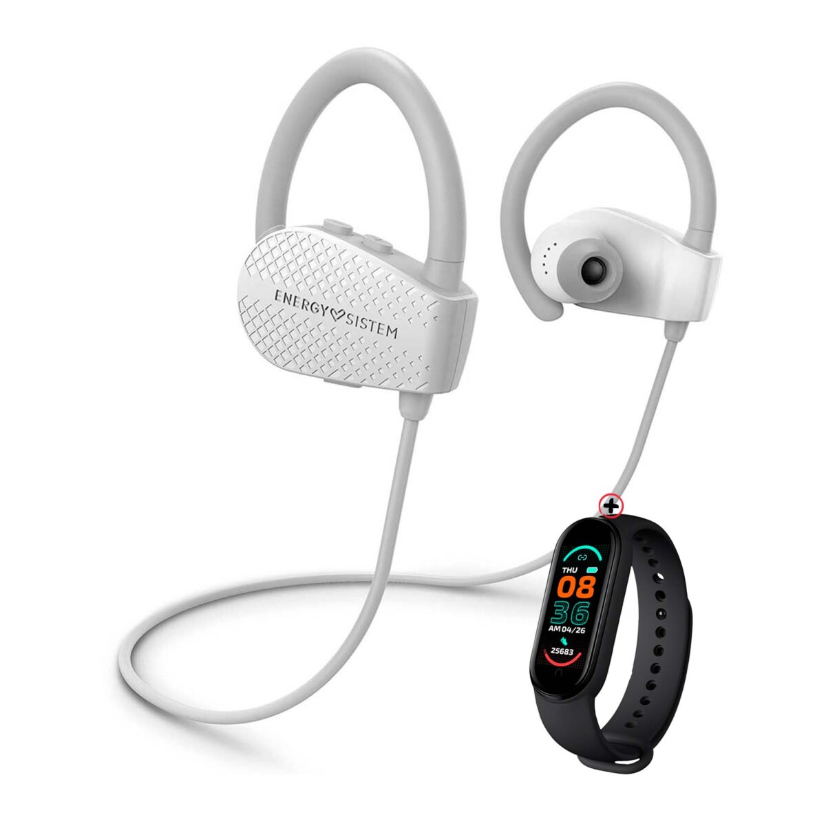 Auriculares Energy Sistem Bluetooth Sport 1 + 451777 + Smartwatch - Blanco 