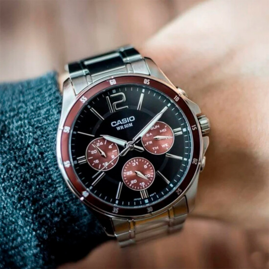 Reloj CASIO MTP1374D-5AVDF Acero Plateado Esfera 44mm 0