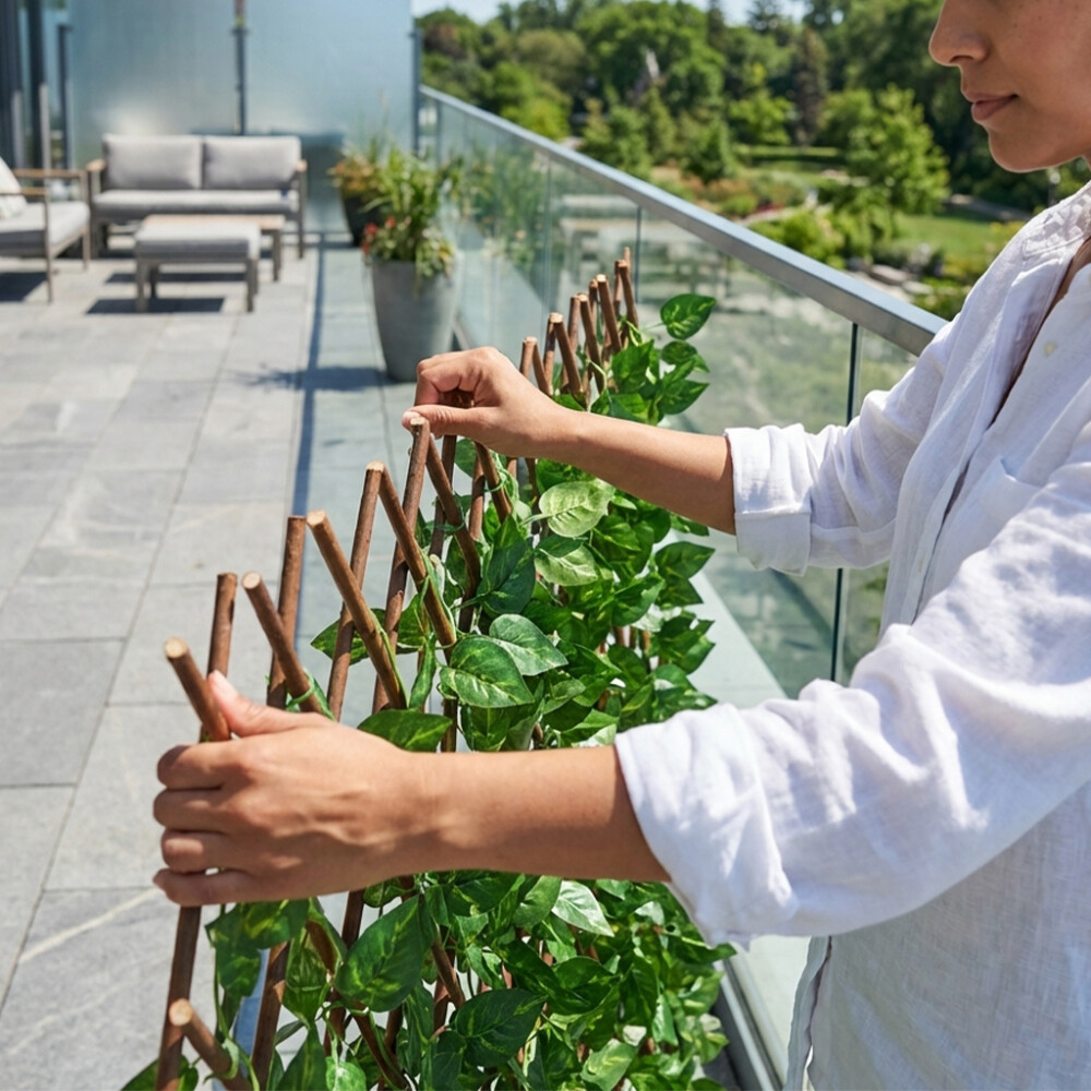 Cerca panel de hojas sintéticas 2.00x0.50m Cerca panel de hojas sintéticas 2.00x0.50m