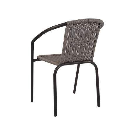 SILLA DE EXTERIOR RATTAN-SINTETICO-Y-ACERO MARRON UBUD