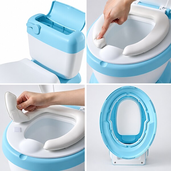 Pelela inodoro para bebes y niños con tapa y asiento infantil IMBACK Color Celeste Pelela inodoro para bebes y niños con tapa y asiento infantil IMBACK Color Celeste