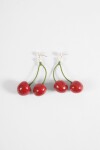Caravanas cherry con perla cereza