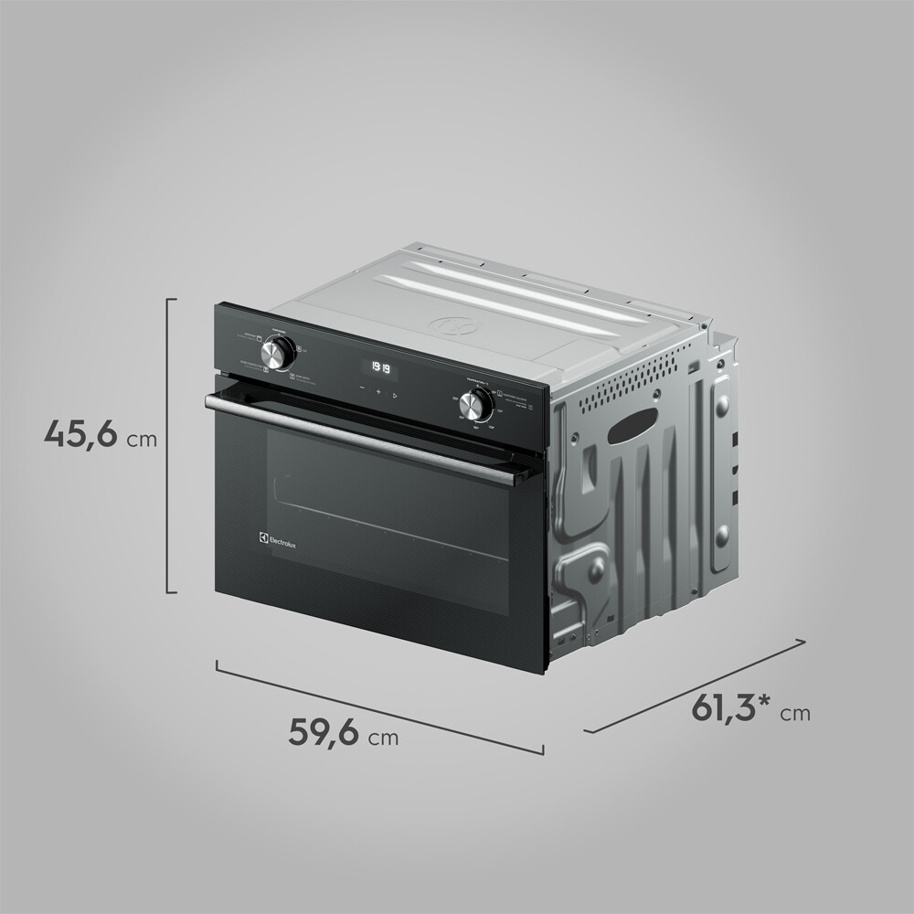 Horno de Empotrar Eléctrico 50Lts Negro