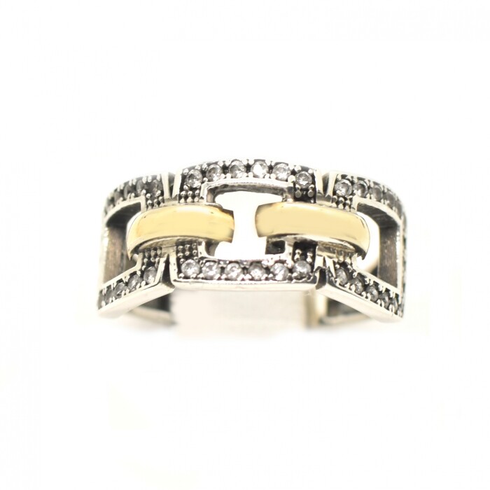 Anillo en Oro y Plata 925 con Zirconias Anillo en Oro y Plata 925 con Zirconias