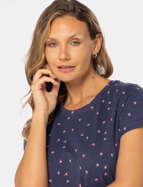 REMERA ESTAMPADA Azul