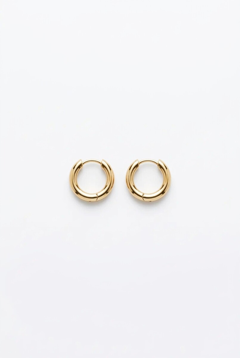 Aros acero grueso extra small - dorado 