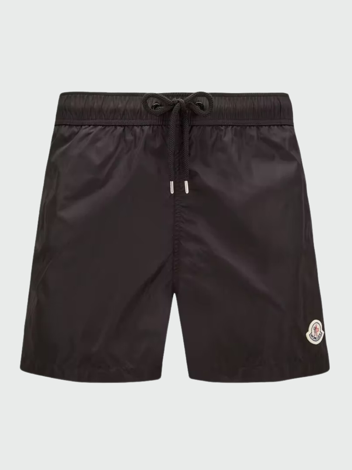 MONCLER - Short de baño con parche de logo Negro