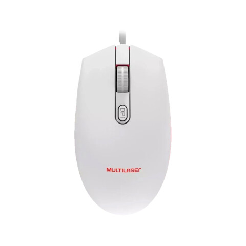Mouse Gamer Multilaser 2400DPI LED white Unica