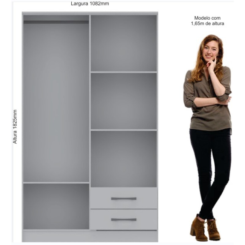 Ropero Armario de 4 Puertas TOKIO BLUSH