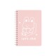Cuaderno espiral animales A6 rosa