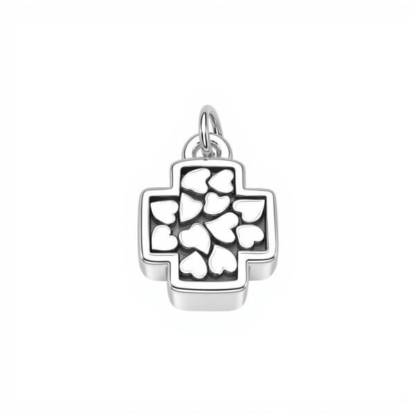 Dije Cruz Corazones - Plata 925 - sin piedra - CP4697 sinpiedra
