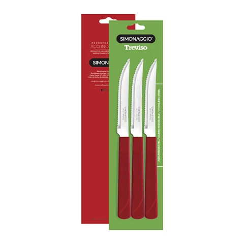 Set X3 Cuchillos Treviso de Simonaggio - Varios Colores ROJO