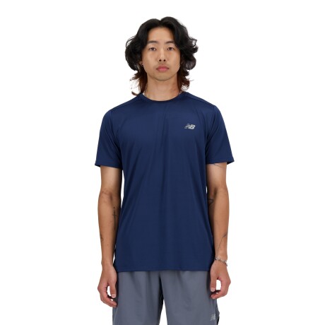 Remera New Balance de Hombre - RUN T-SHIRT - MT41222NNY BLUE