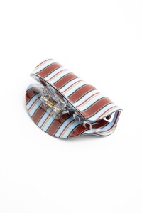 Broche Rayado Celeste