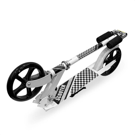 Monopatin Scooter Plegable Rueda Grande 200 Mm Blanco