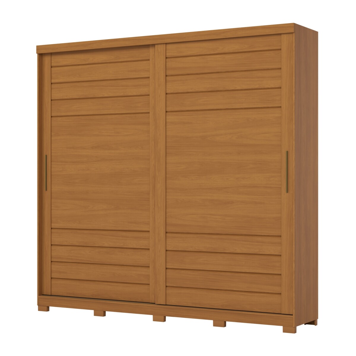 ROPERO CAYMAN 2 PUERTAS 6 CAJONES INTERNOS GUARDARROPA CLOSET ARMARIO 100% MDF - COLOR MADERA 