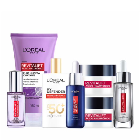 Pack L'Oréal Paris Protector Solar + Cremas Día Y Noche + 3 Serúms + Gel De Limpieza Pack L'Oréal Paris Protector Solar + Cremas Día Y Noche + 3 Serúms + Gel De Limpieza