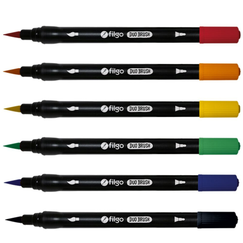 Filgo marcador duo brush pen - estuche 6 clasico Filgo Marcador Duo Brush Pen - Estuche 6 Clasico