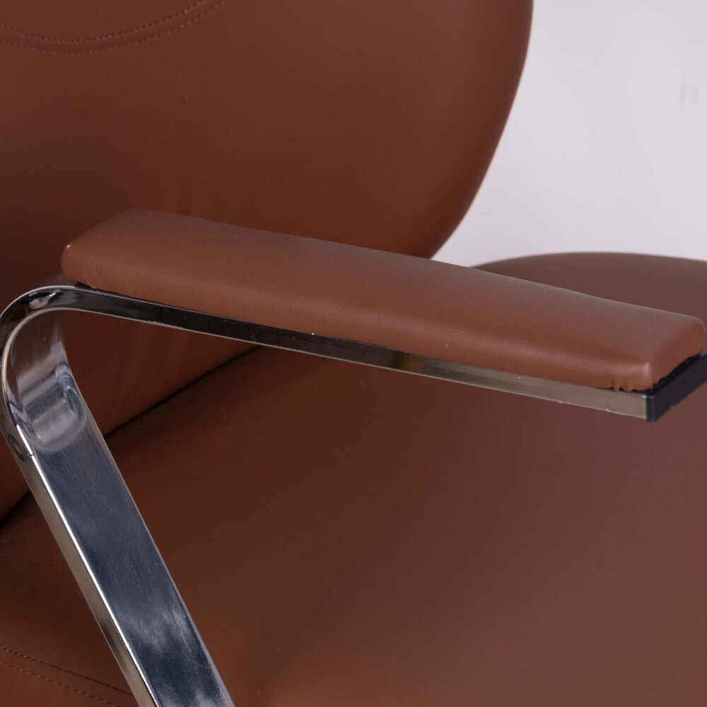 SILLA DE ESCRITORIO PU MARRON D-470