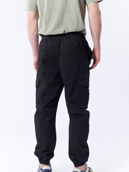 Pantalón cargo jogger Negro