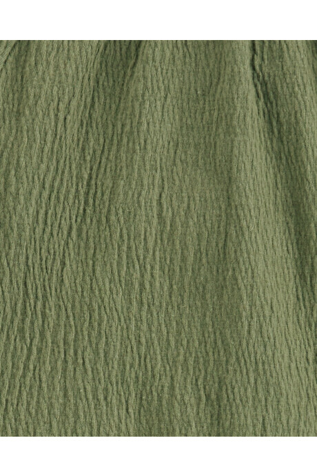 Set dos piezas, pantalón de algodón y blusa de jersey arrugado Sin color