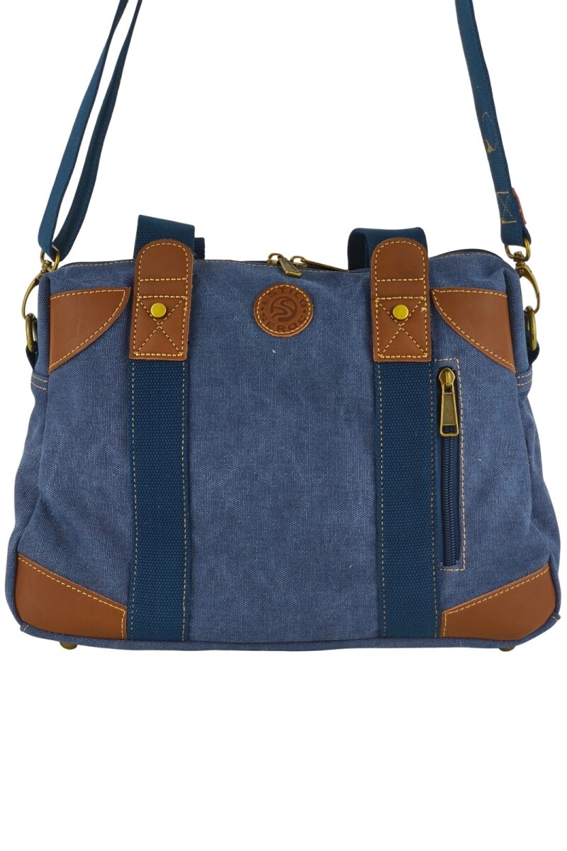 Bolso cartera de lona Azul
