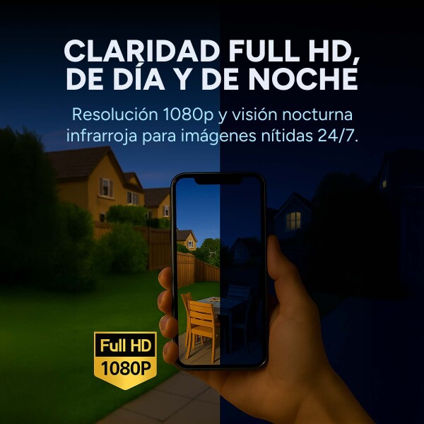 Cámara Ip Seguridad Exterior Seguimiento Visión Nocturna 360 Color Blanco