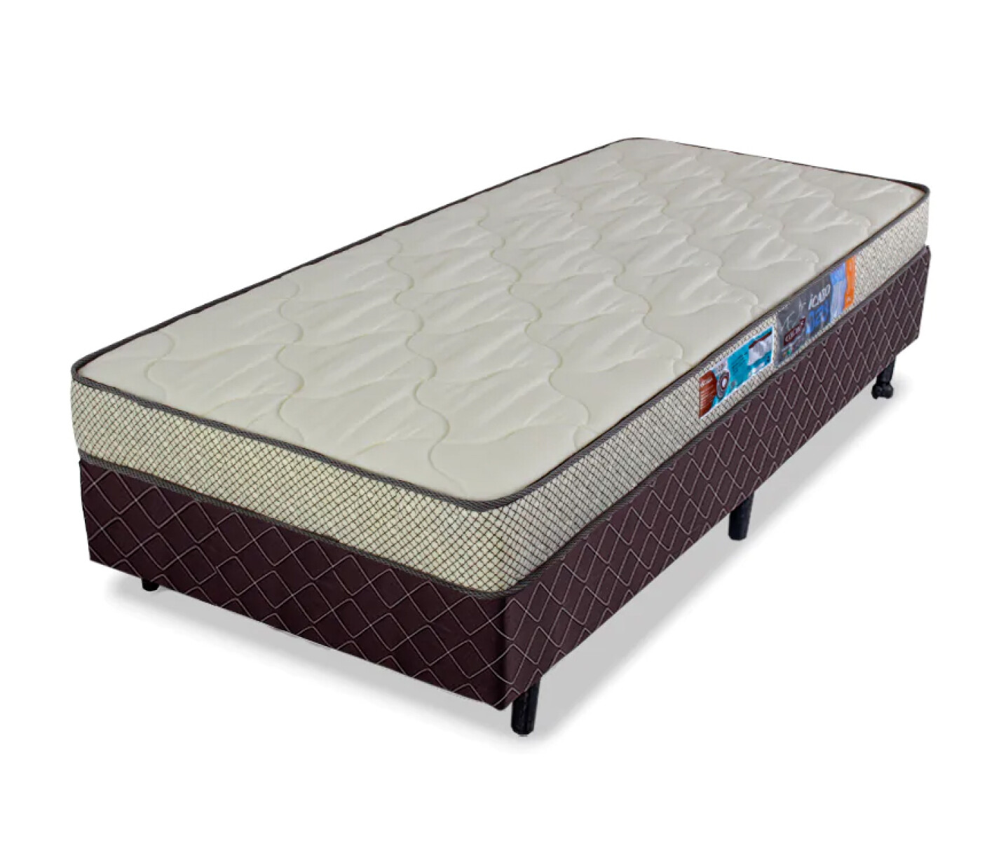 Colchón + Sommier 1 Plaza Icaro D23 78x188x57 
