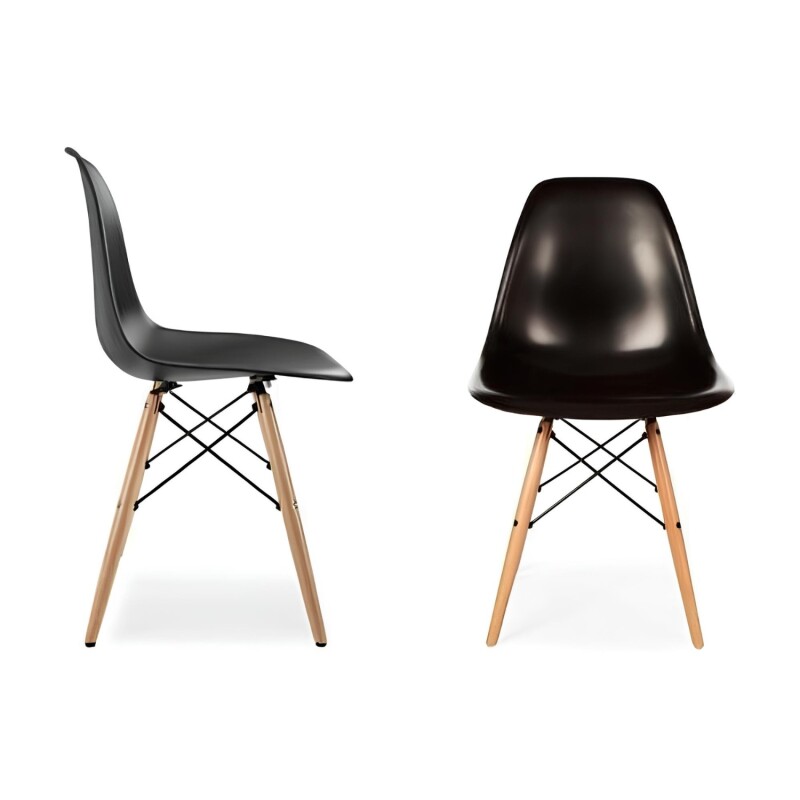 Juego de comedor Con Mesa Circular de 120cm + 2 Sillas Eames Blanco