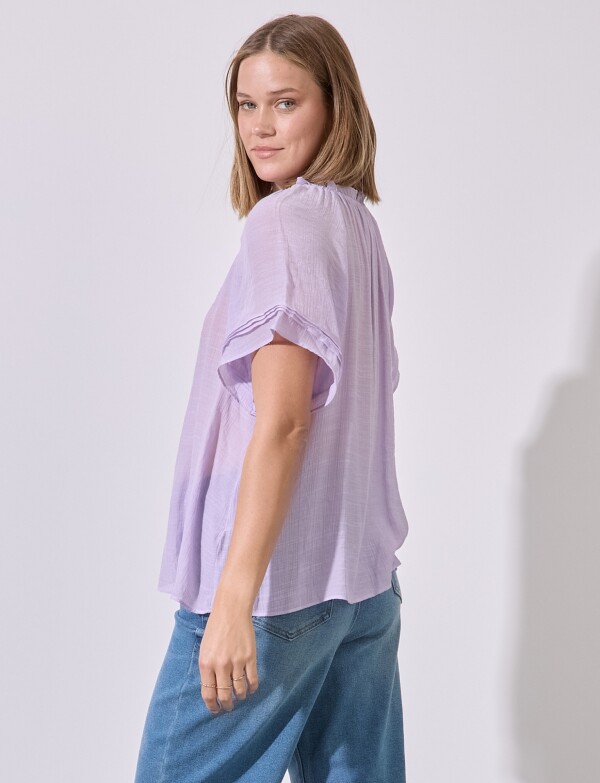 Blusa Botones LAVANDA