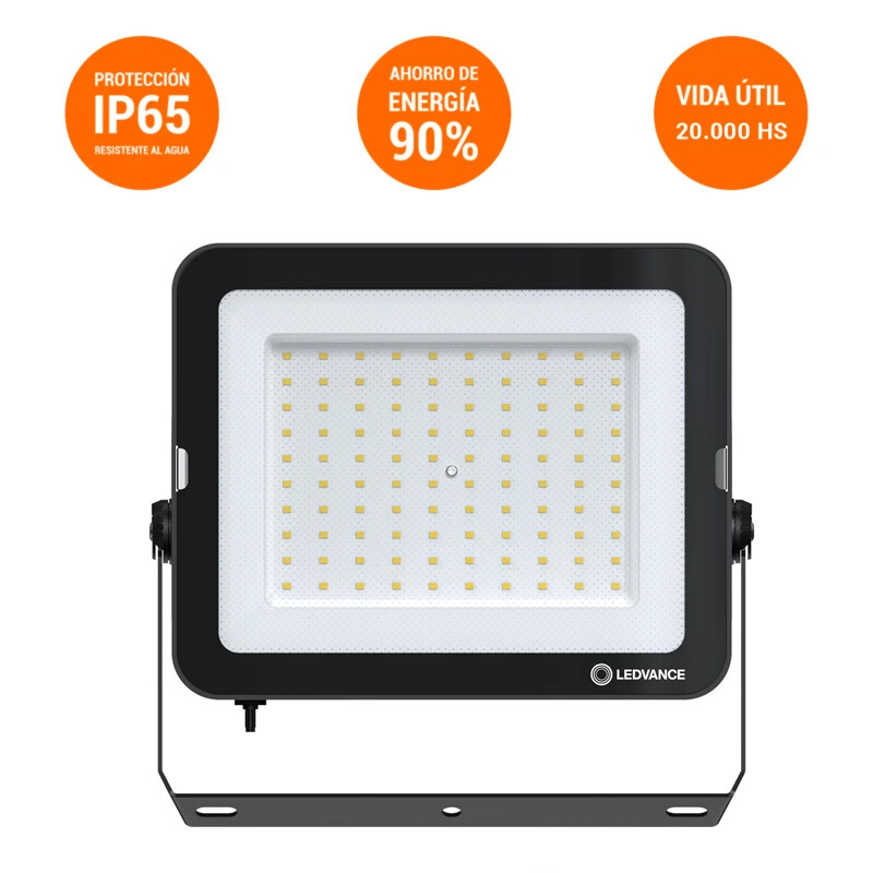 FOCO LED LEDVANCE OSRAM COMPACT IP65 100W Foco LED LEDVANCE OSRAM Compact IP65 100W Negro Luz Fría