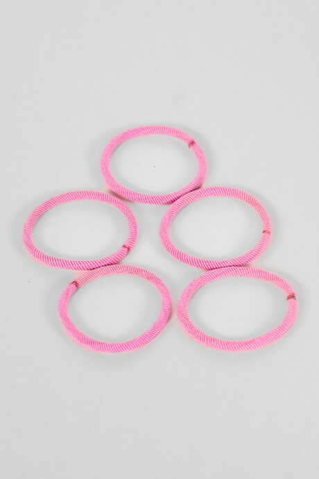 Gomita De Pelo Set X 5un. Rosa