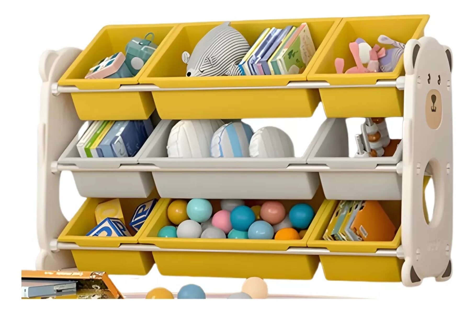 Organizador Plástico 10 Reparticiones Con Diseño P/niños - Blanco 