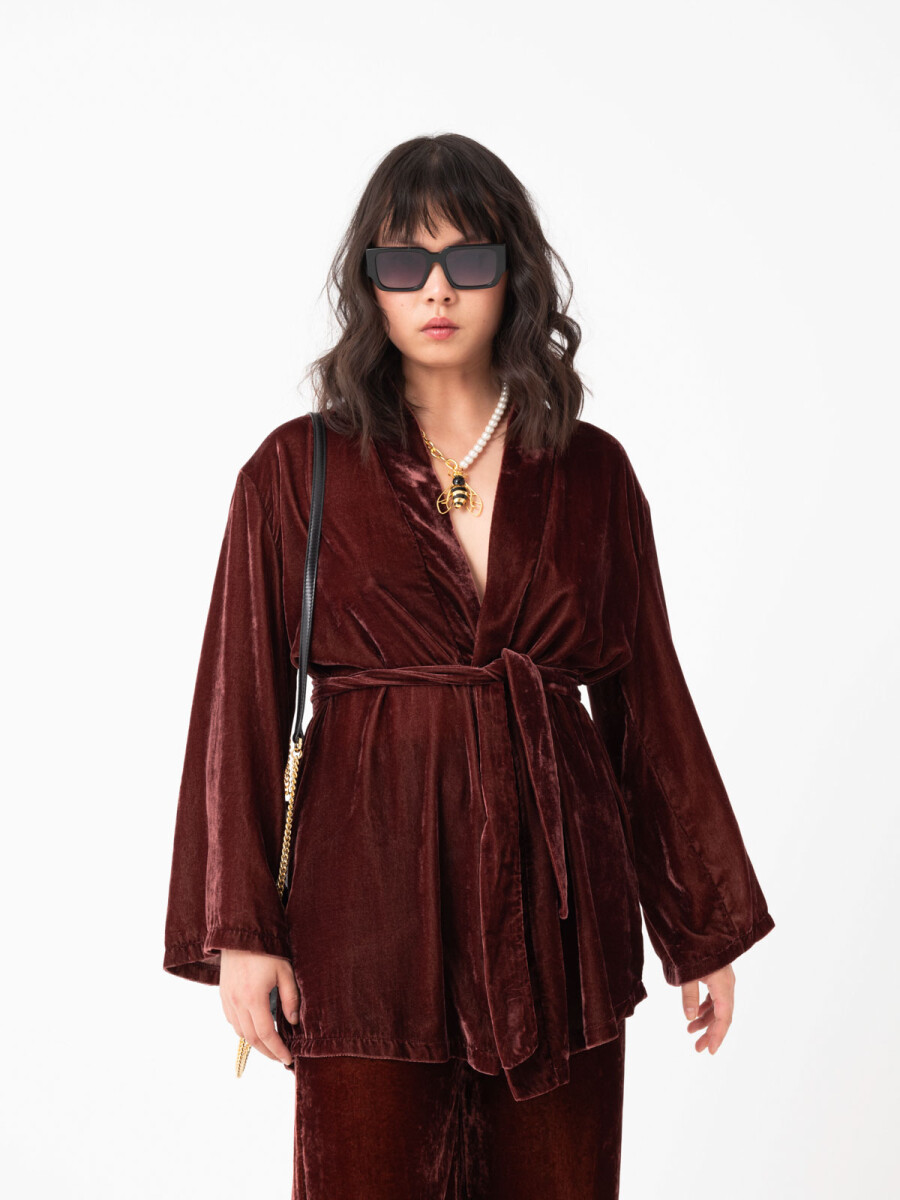 KIMONO EN VELVET 