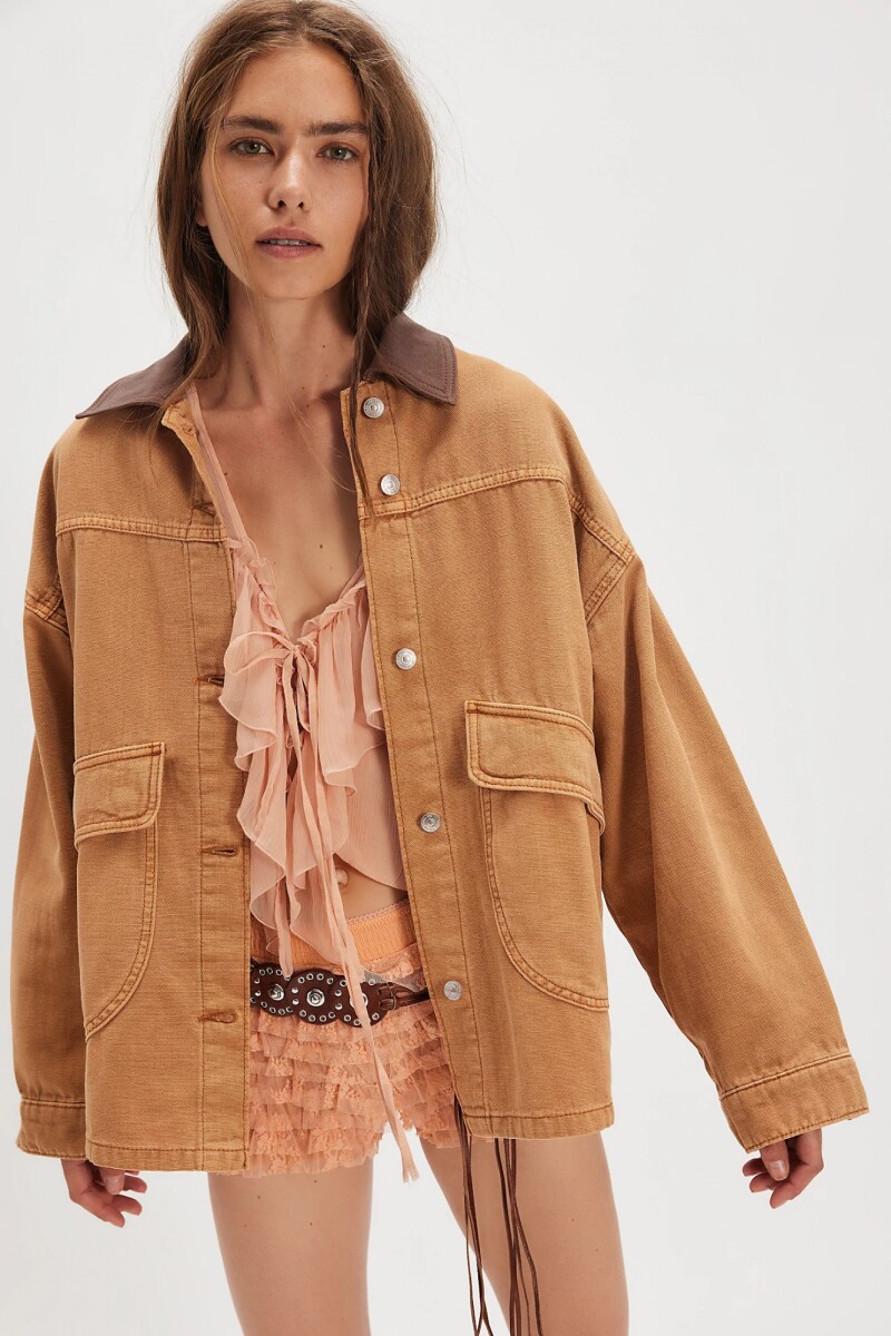 CAMPERA DENIM LEMON Marron
