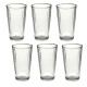 Set x6 Vaso de vidrio 325ml Square TRANSPARENTE
