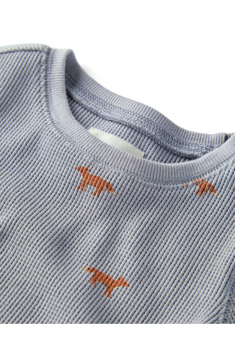 Set dos piezas de algodón orgánico, pantalón y buzo, diseño zorro Sin color