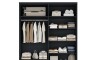 Ropero Americano PLUS 4 puertas 2 cajones - 100%MDF Gris