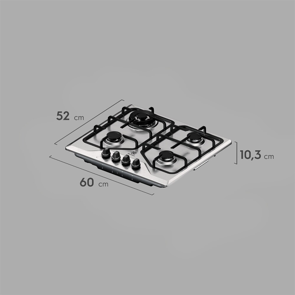 Anafe 4 Hornallas Inox Acero inoxidable