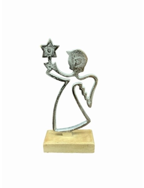 ADORNO ANGEL SILUETA  METAL 22CM. ADORNO ANGEL SILUETA  METAL 22CM.