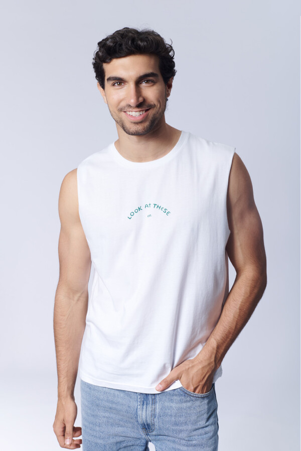 Musculosa estampada Look Blanca
